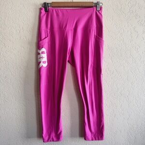 Reworked Revival | Hot Pink Leggings with Logo | M